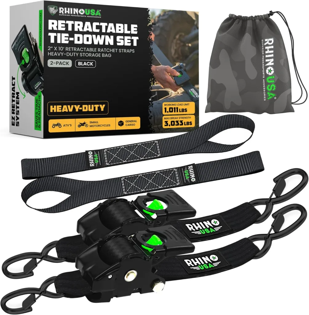Retractable Ratchet Straps 1