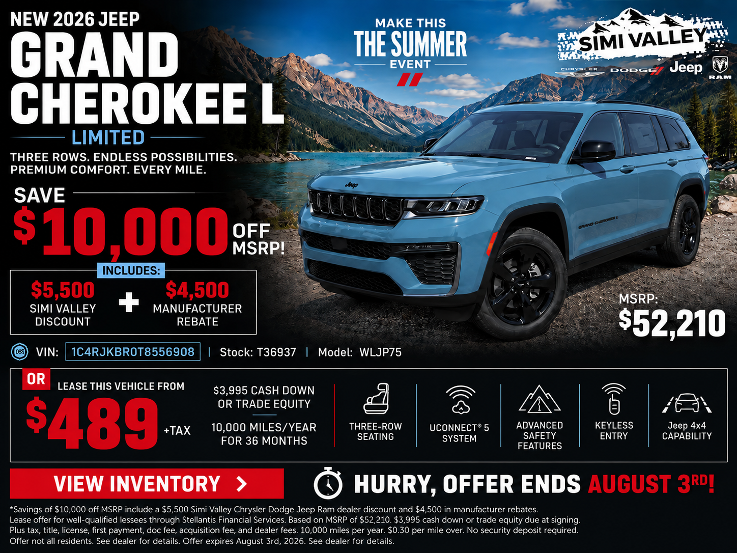 Save $10,000 on a 2026 Jeep Grand Cherokee L