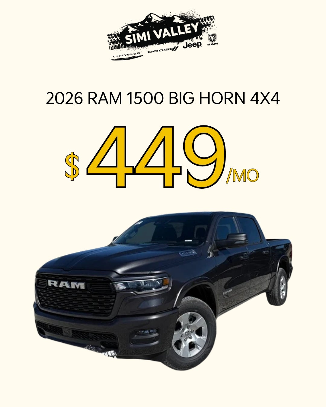 2026 RAM 1500 Big Horn/Lone Star 4x4 Crew Cab