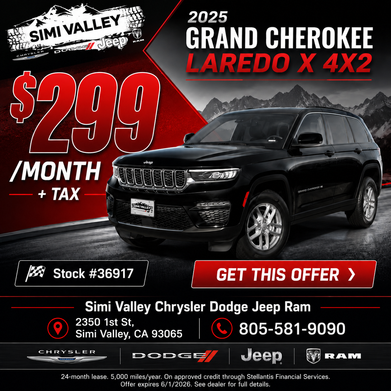 2025 GRAND CHEROKEE LAREDO X 4X2
