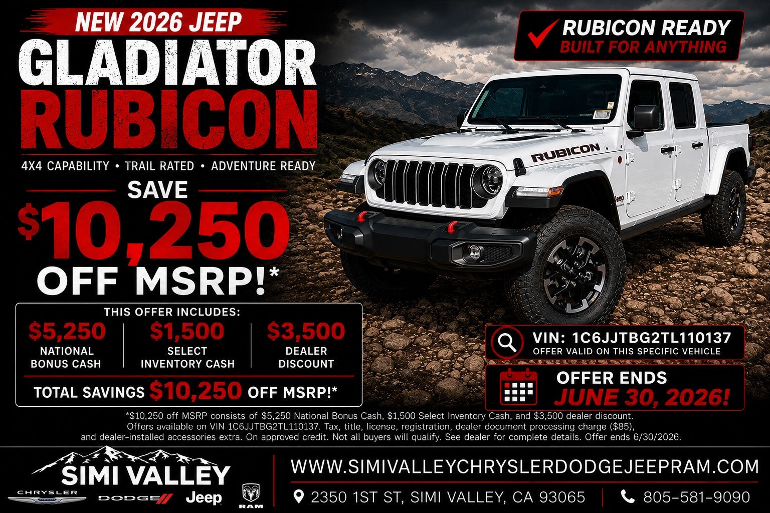 2026 Jeep Gladiator Rubicon 4x4