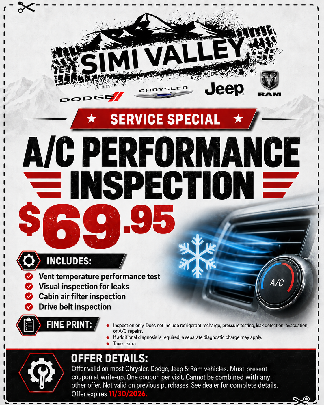A/C Performance Inspection