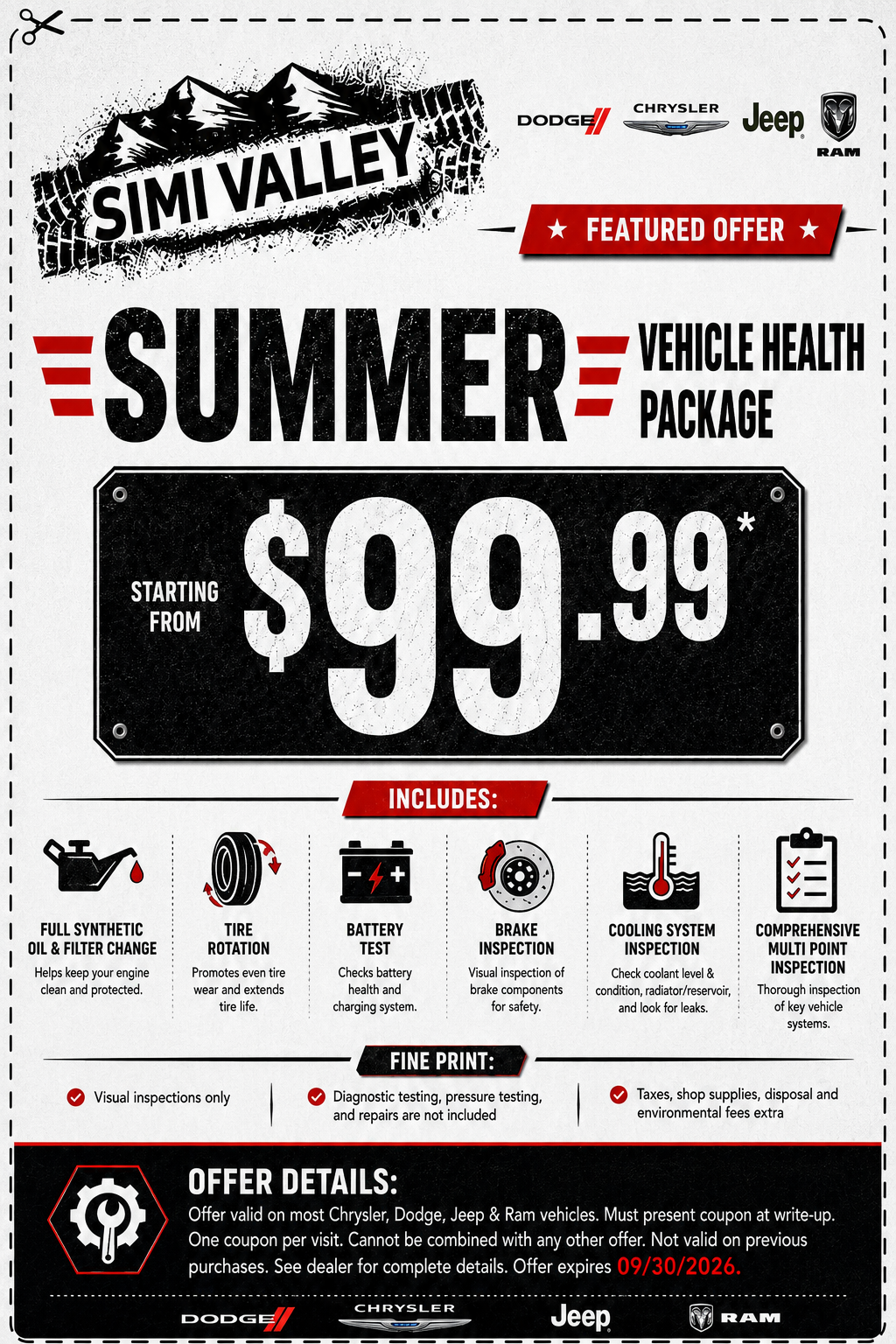 Summer Vehicle Health Package